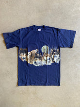 VTG Wolves Navy Blue Tee Sz M