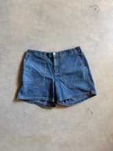 Y2K Blue Denim Square Pocket Wmns Shorts Sz 32