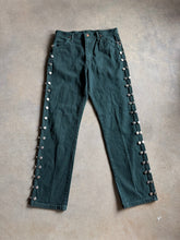 VTG Wrangler Green Custom Button Pants Sz 32x32