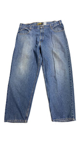 Y2K Levi's Silvertab Baggy Yellow Stitching Denim Jeans Sz 38x32
