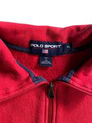 Y2K Polo Sport Quarter-Zip Pullover Sweatshirt Sz XL