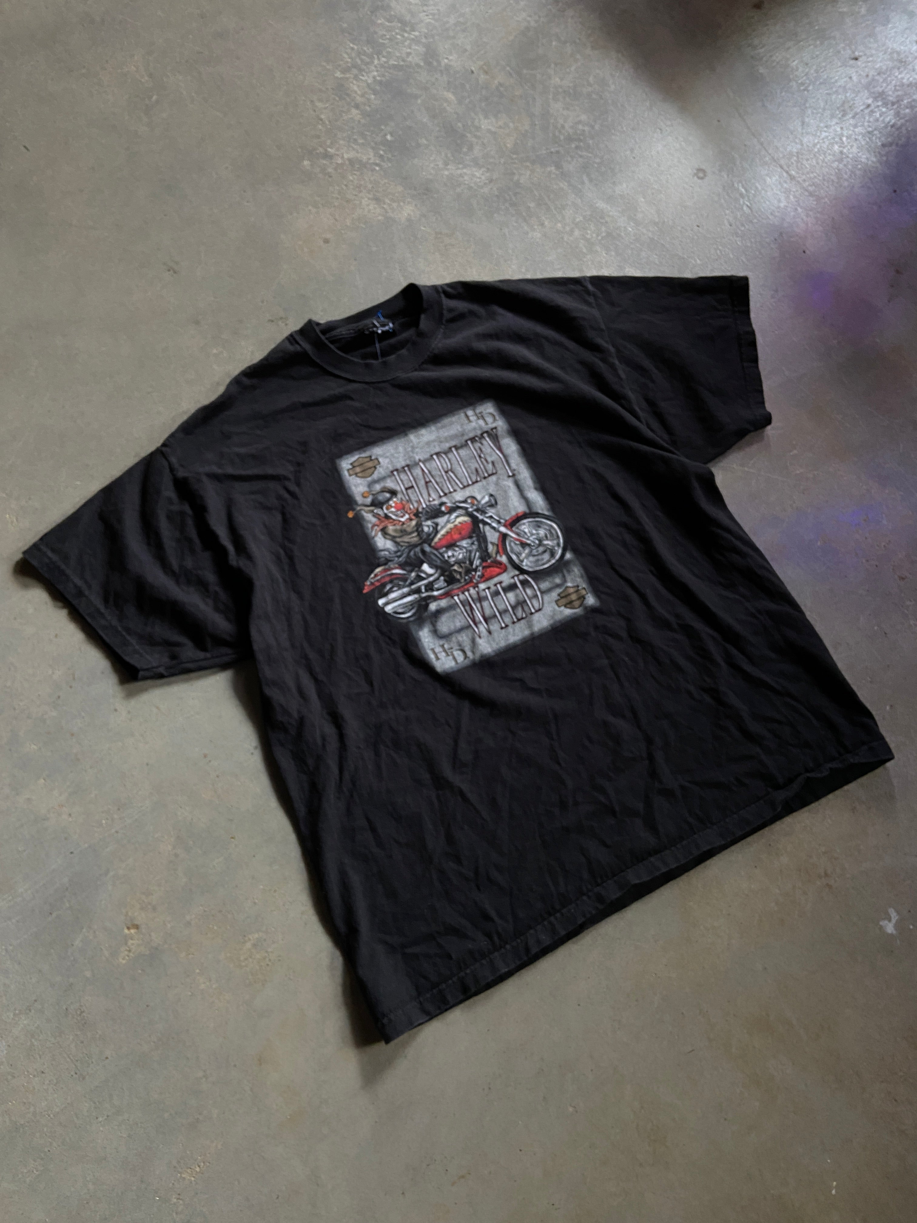 Y2K Harley Davidson Joker Wild Card Tee Sz XL