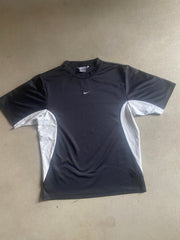 Y2K Nike Gray Tag Black Jersey Top Sz M