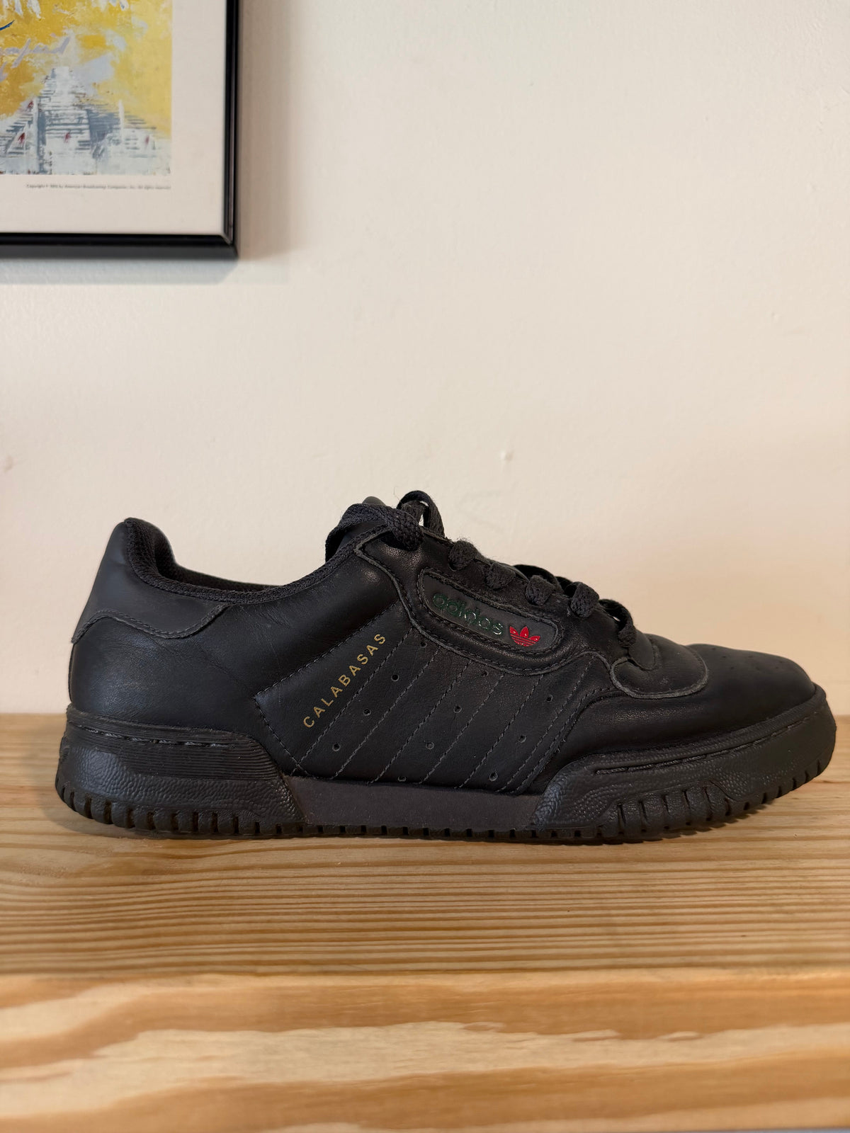 Preowned adidas Yeezy Powerphase Calabasas Core Black Sz 7.5M/9W