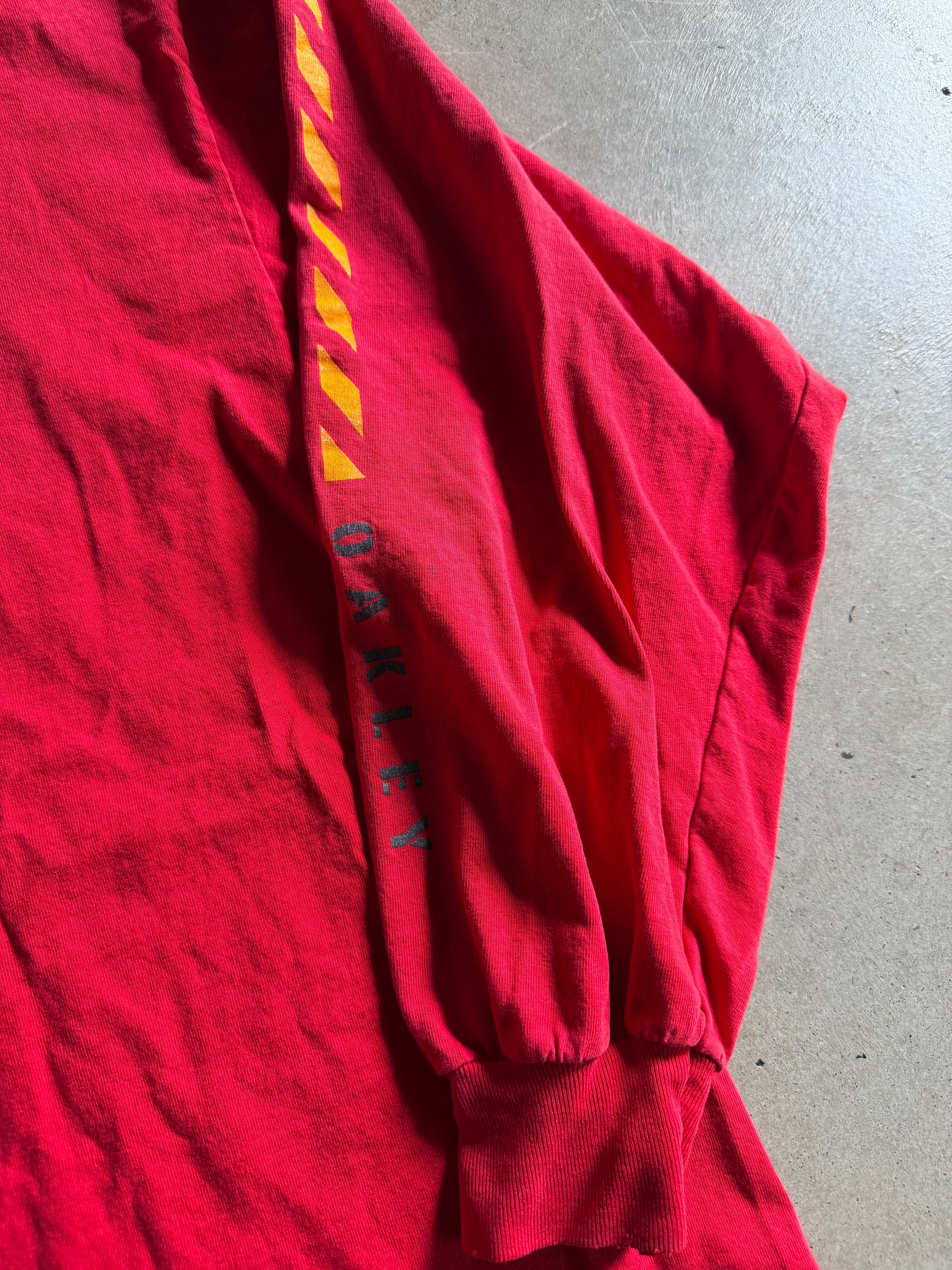Y2K Oakley Red Triangle LS Tee Sz 2XL