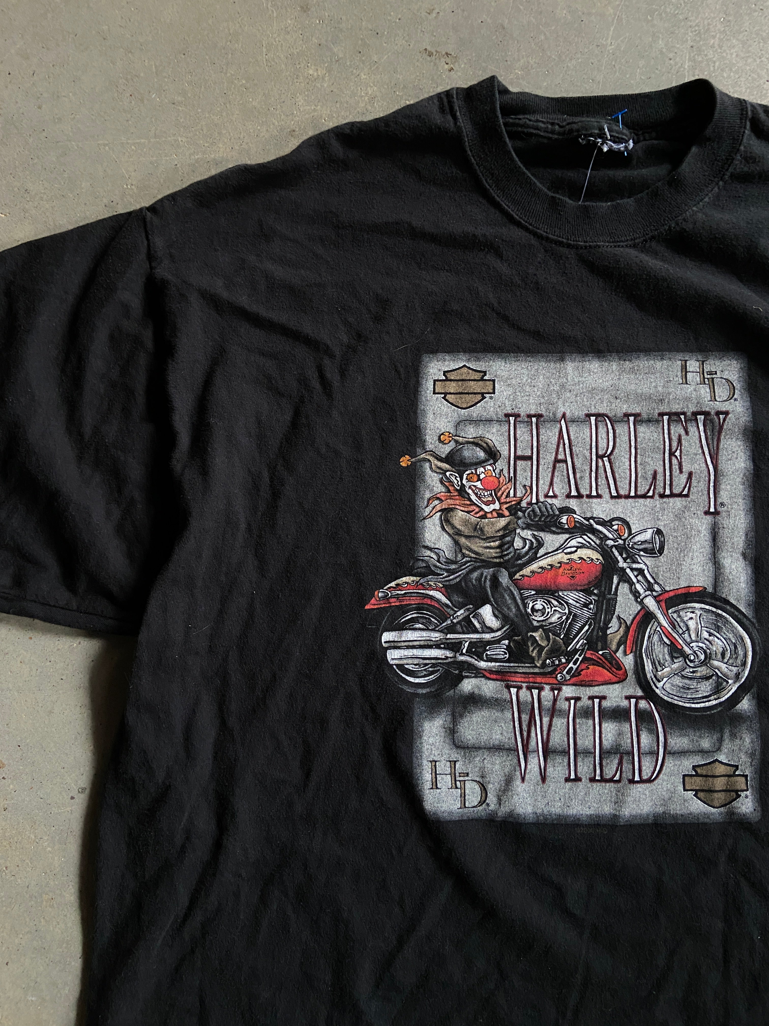 Y2K Harley Davidson Joker Wild Card Tee Sz XL