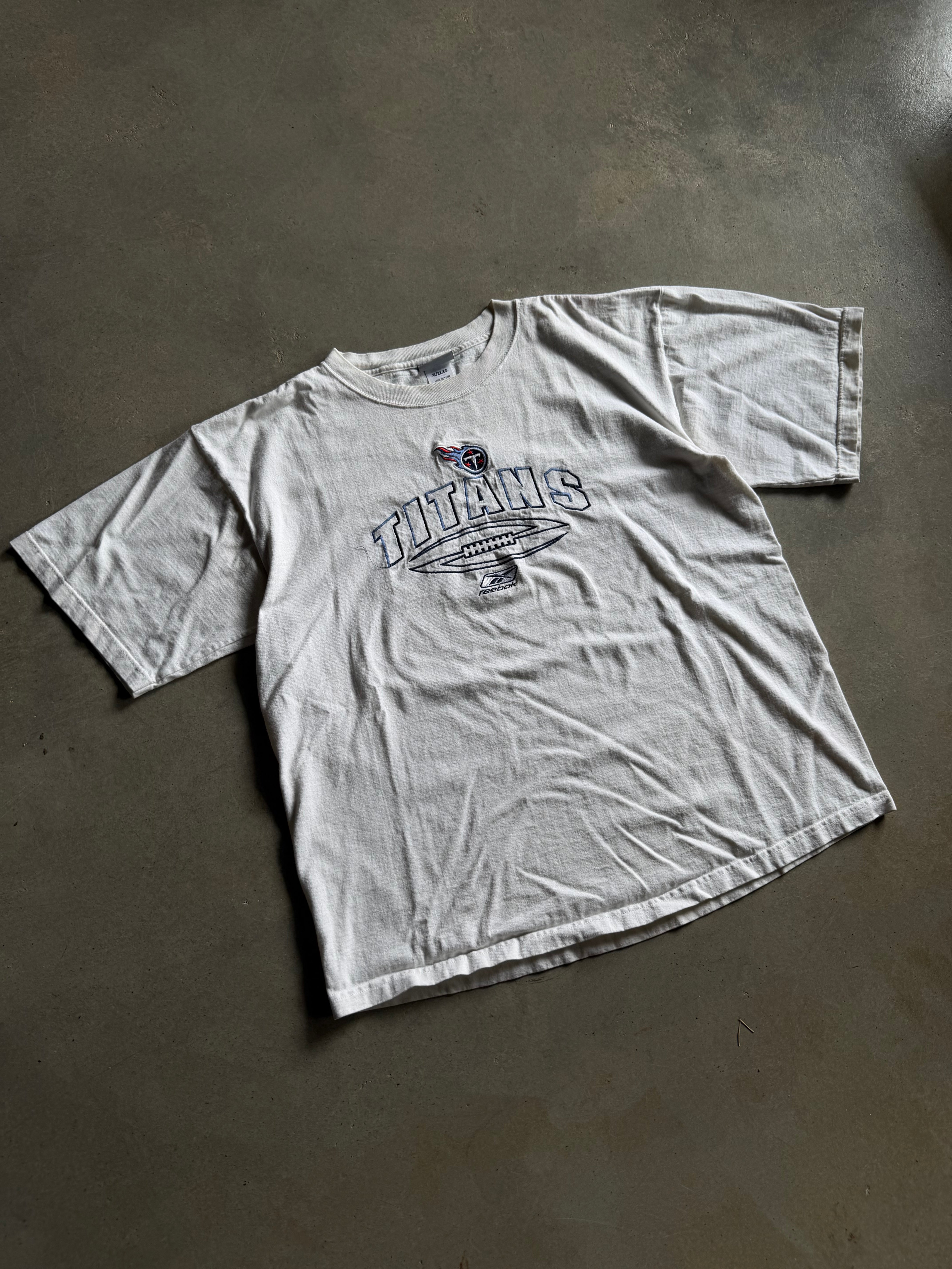 Y2K Reebok Tennessee Titans Embroidered Tee Sz XL/2XL
