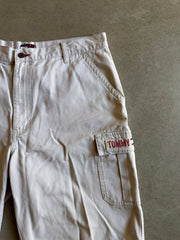 Y2K Tommy Hilfiger Khaki Cargo Baggy Jorts Sz 36