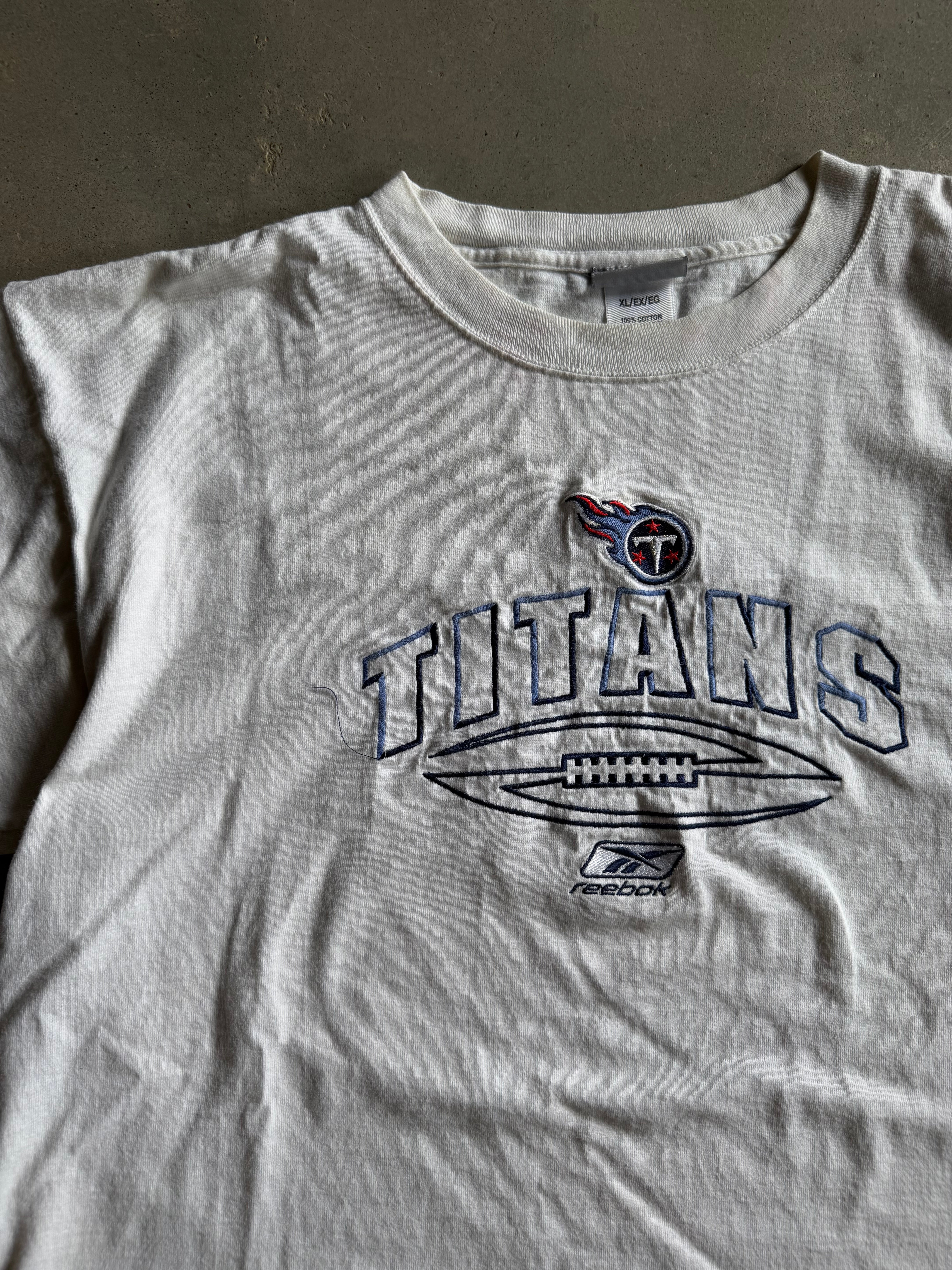Y2K Reebok Tennessee Titans Embroidered Tee Sz XL/2XL