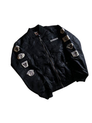 Y2K Harley Davidson Patch Bomber Jacket Sz L