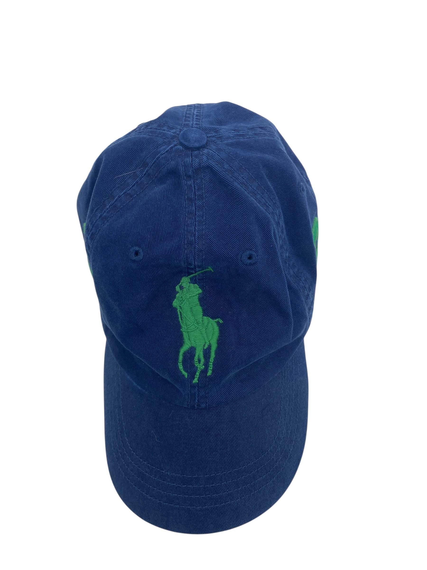 Y2K Ralph Lauren Navy Green Polo Strapback Cap