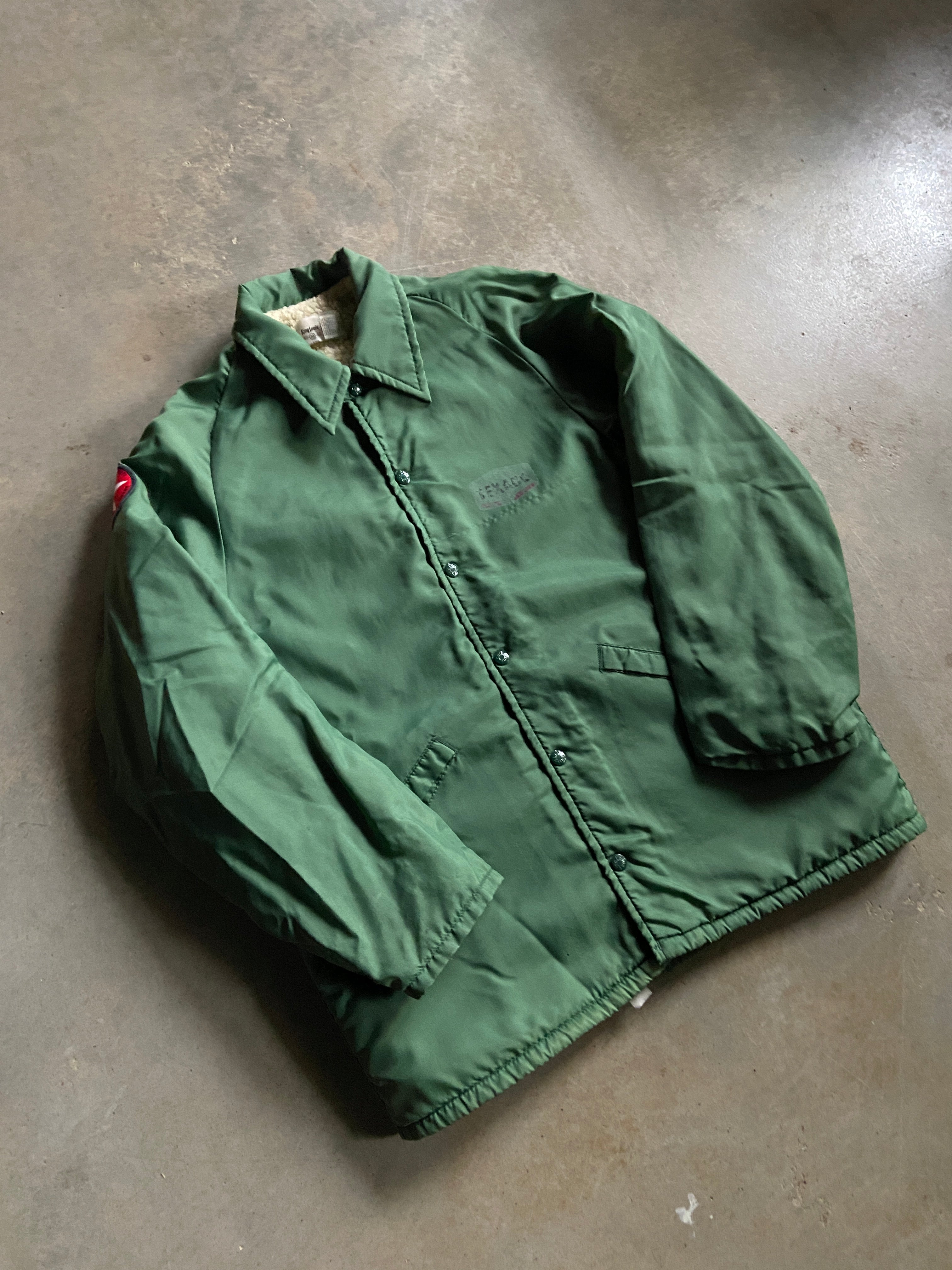 VTG Texaco Green Sherpa Jacket Sz M/L