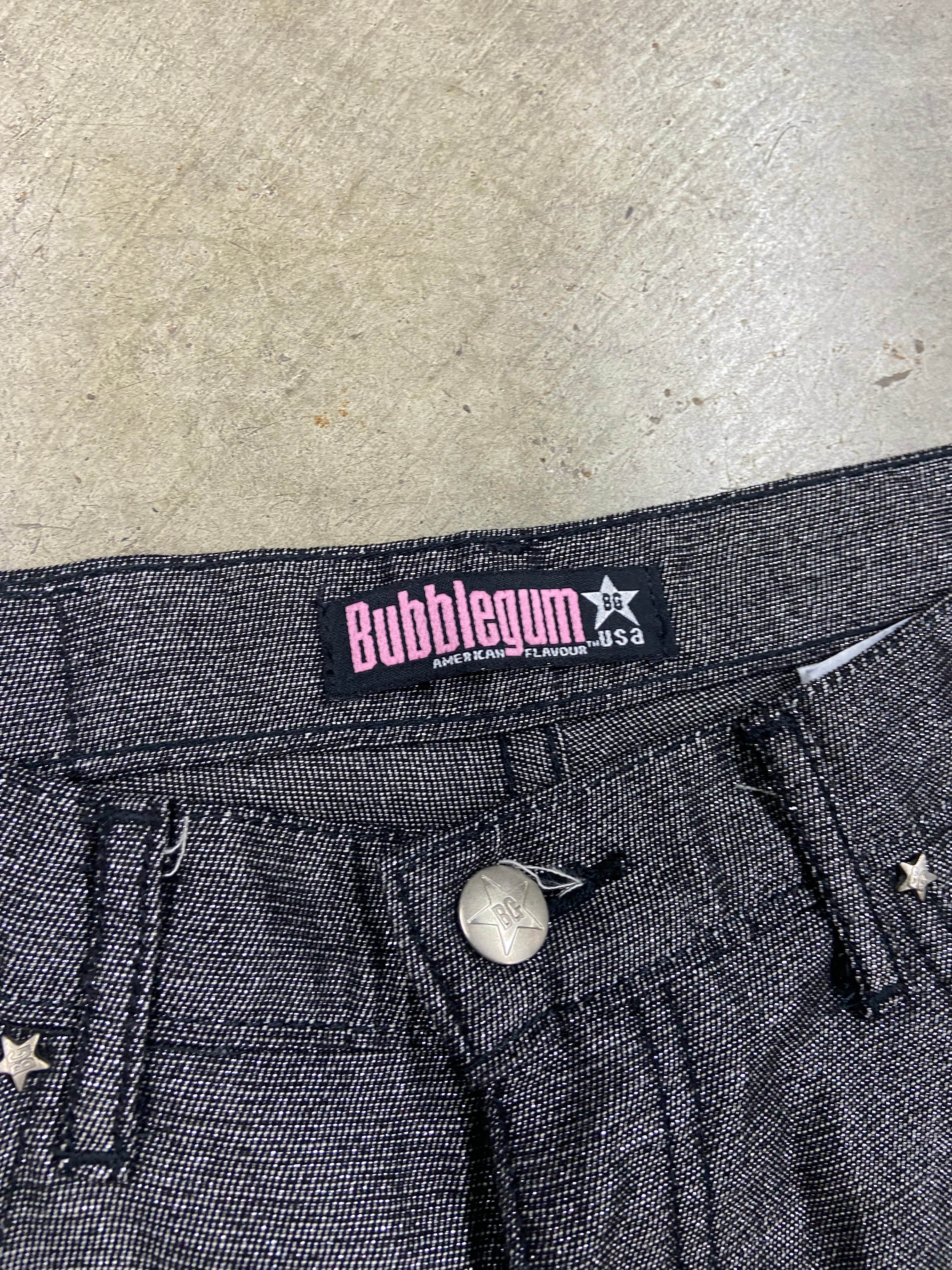 Y2K Bubblegum Shimmer Denim Jeans Sz 9