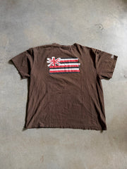 Y2K Quiksilver Hawaii Brown Tee Sz XL