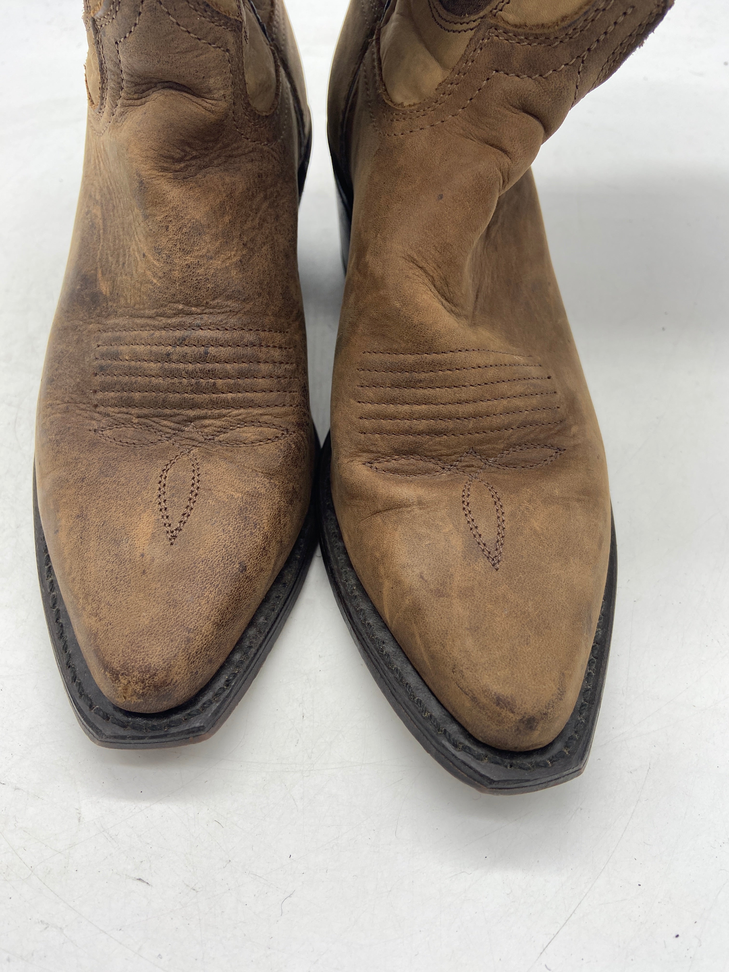 Soft Leather Paneled Cowboy Boots Sz 6.5M/8W