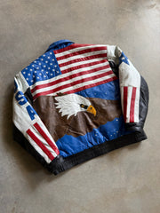 VTG USA Eagle MOB Leather Jacket Sz L/XL