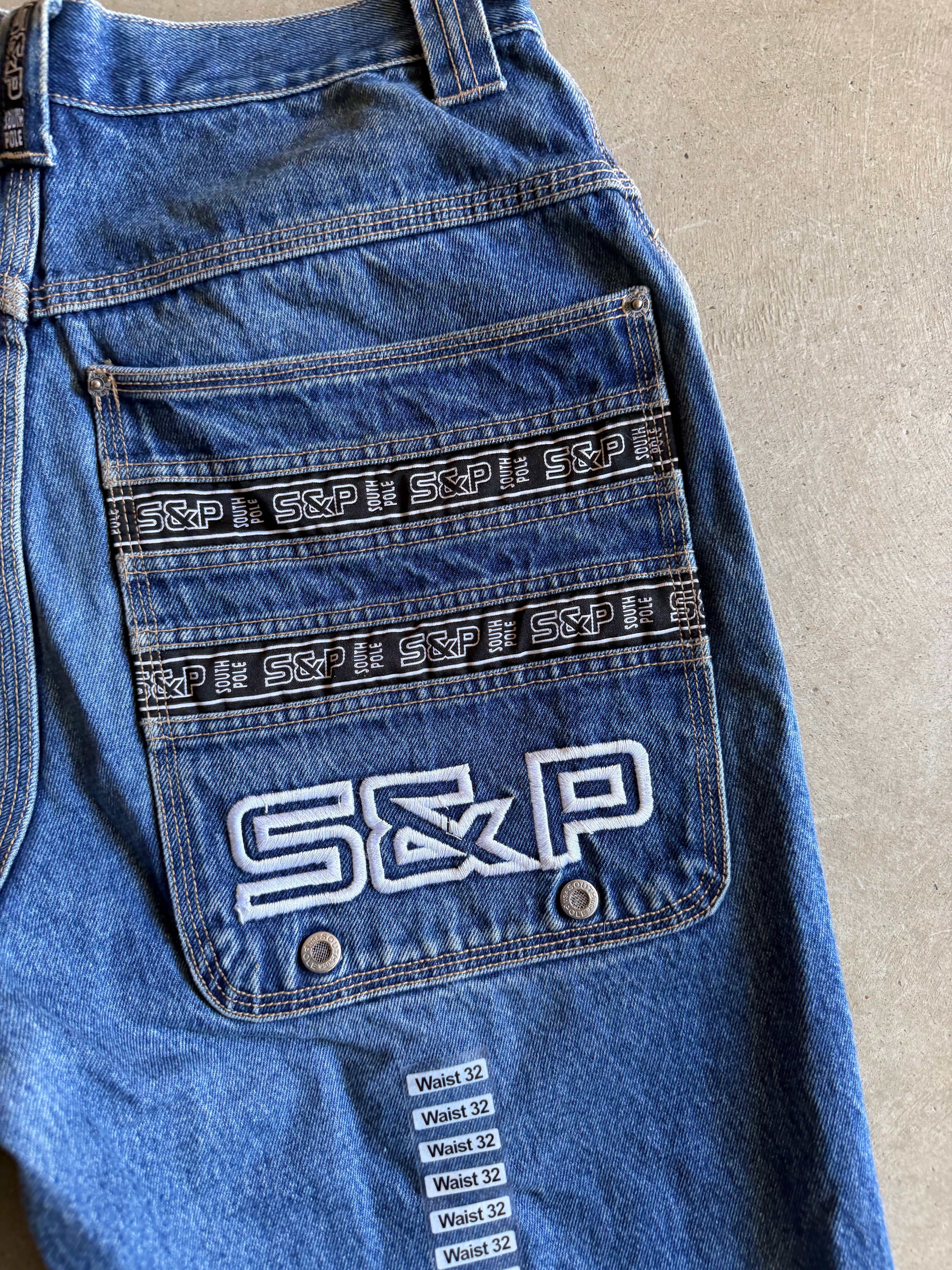 Y2K Southpole Denim Jorts Sz 32x15