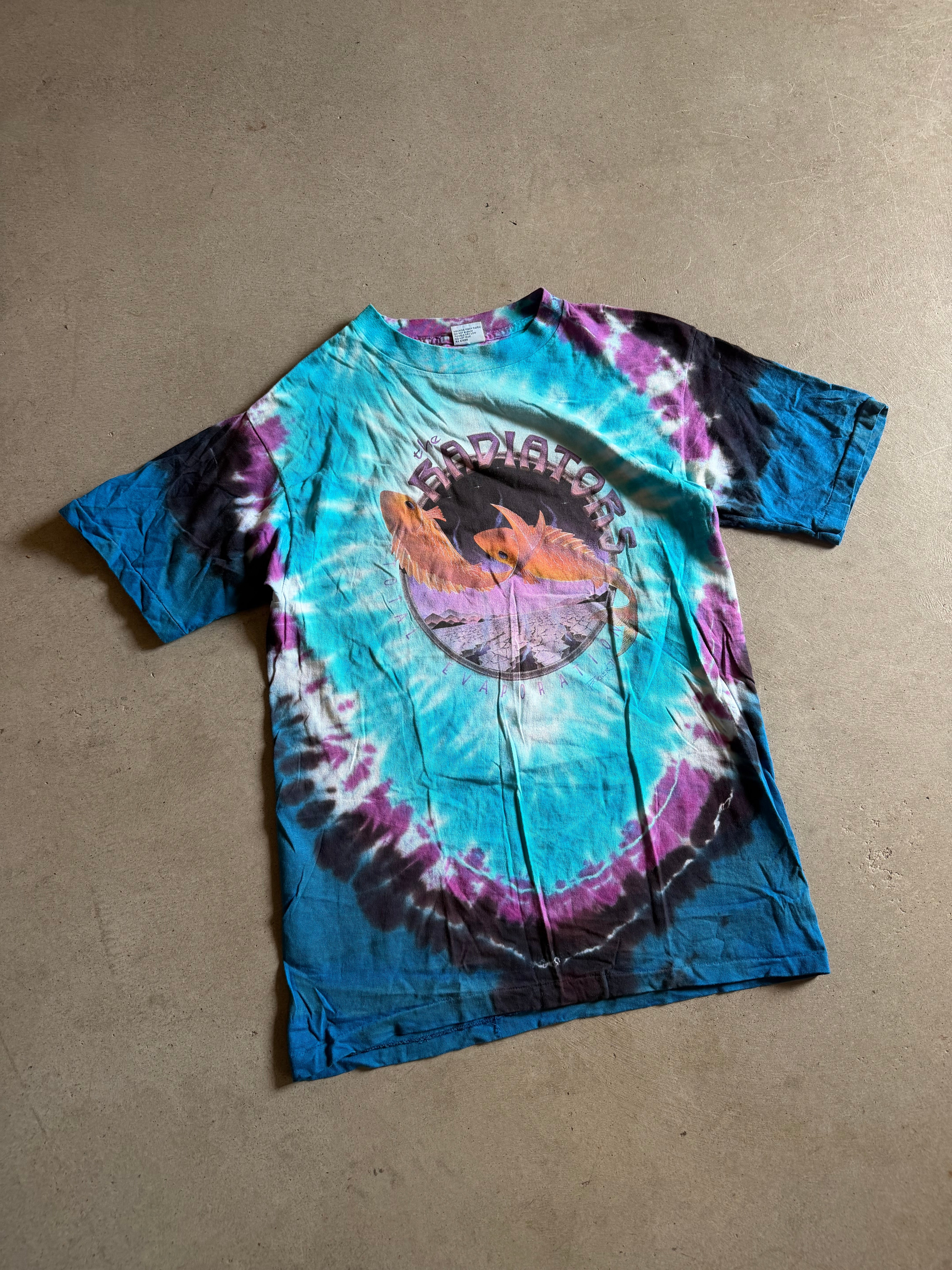 VTG The Radiators Total Evaporation Fish Tye-Dye Tee Sz L