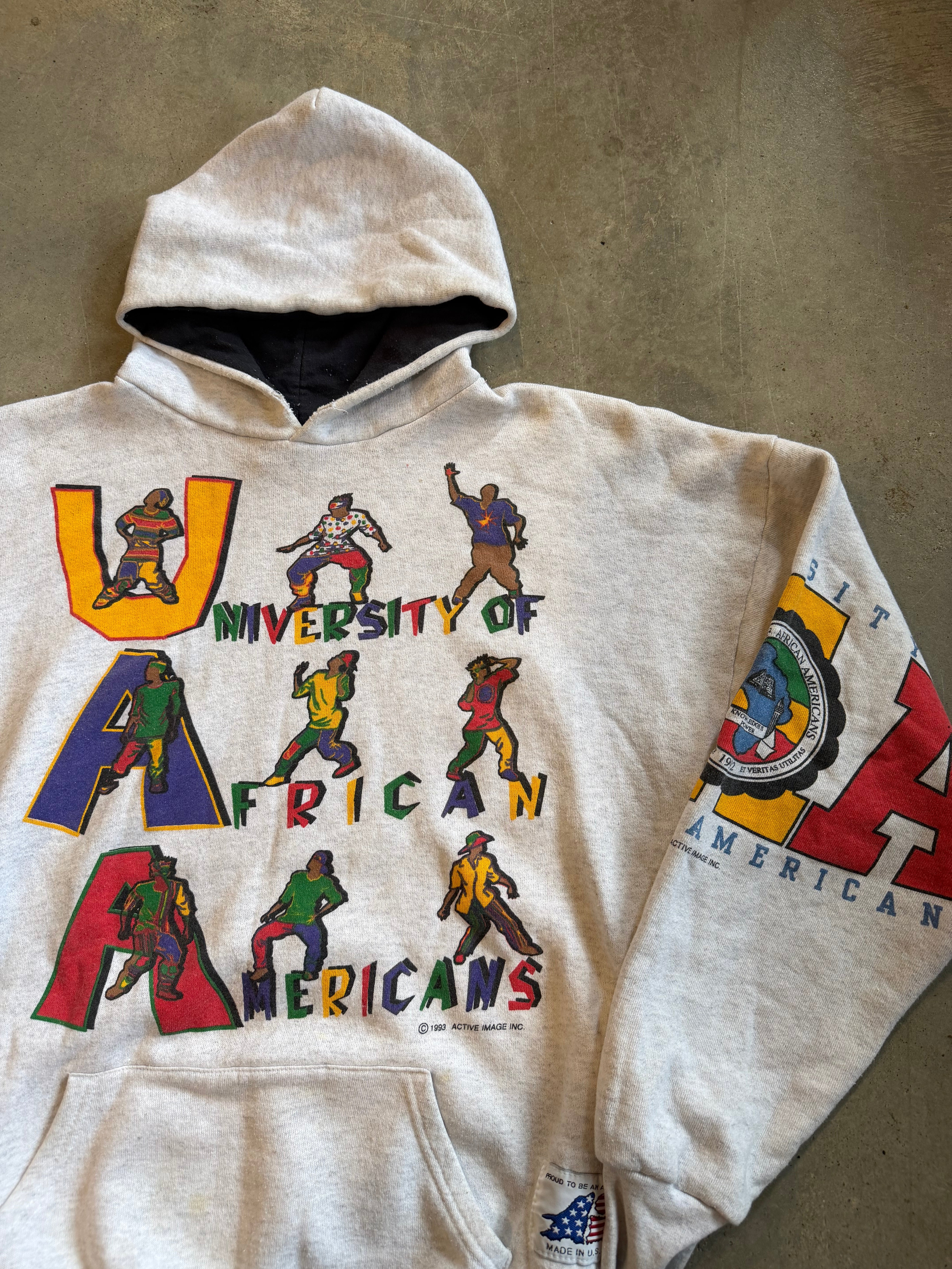 VTG University Of African American HBCU Hoodie Sz XL