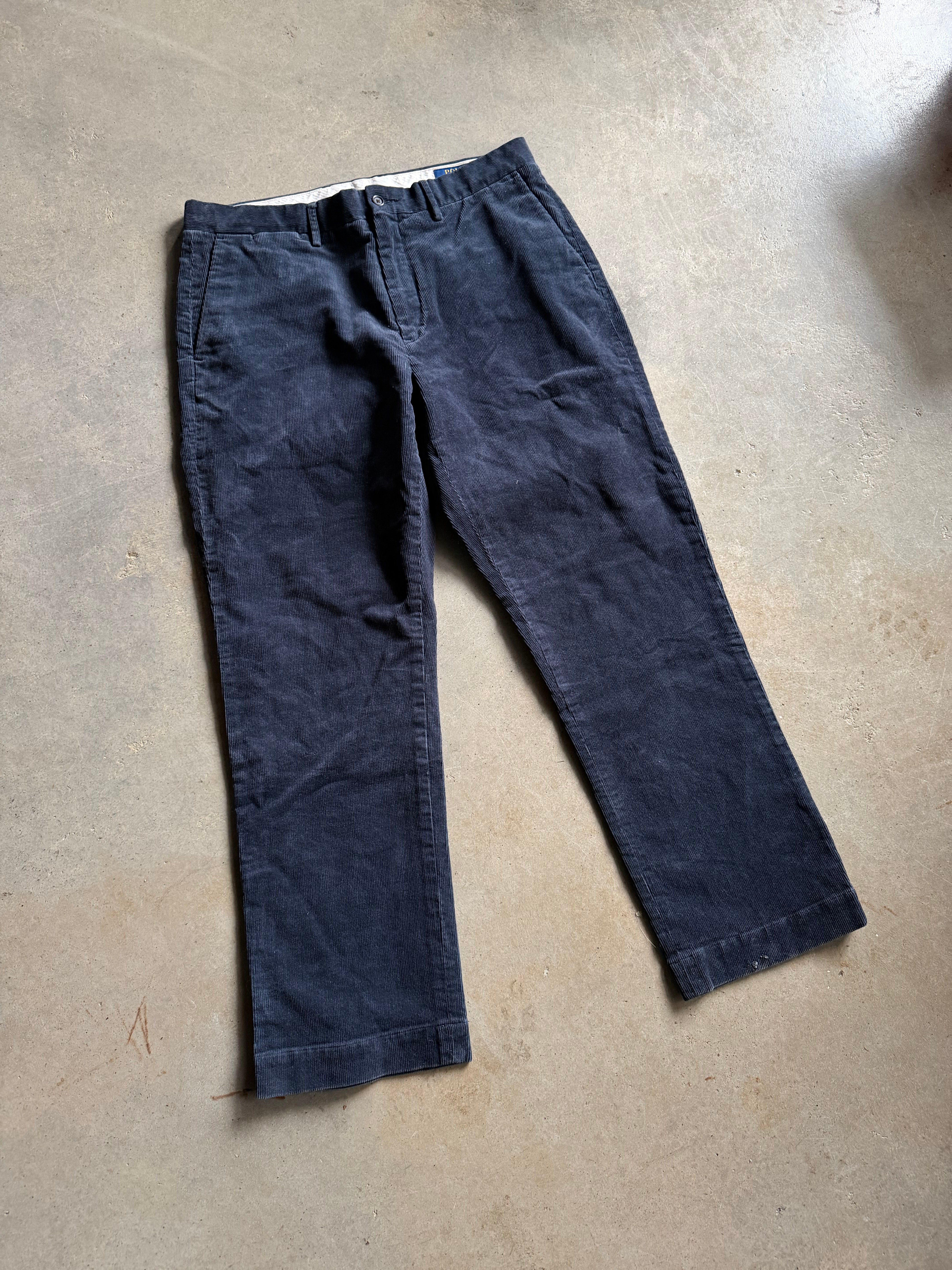 Polo Ralph Lauren Navy Blue Corduroy Pants Sz 34x30