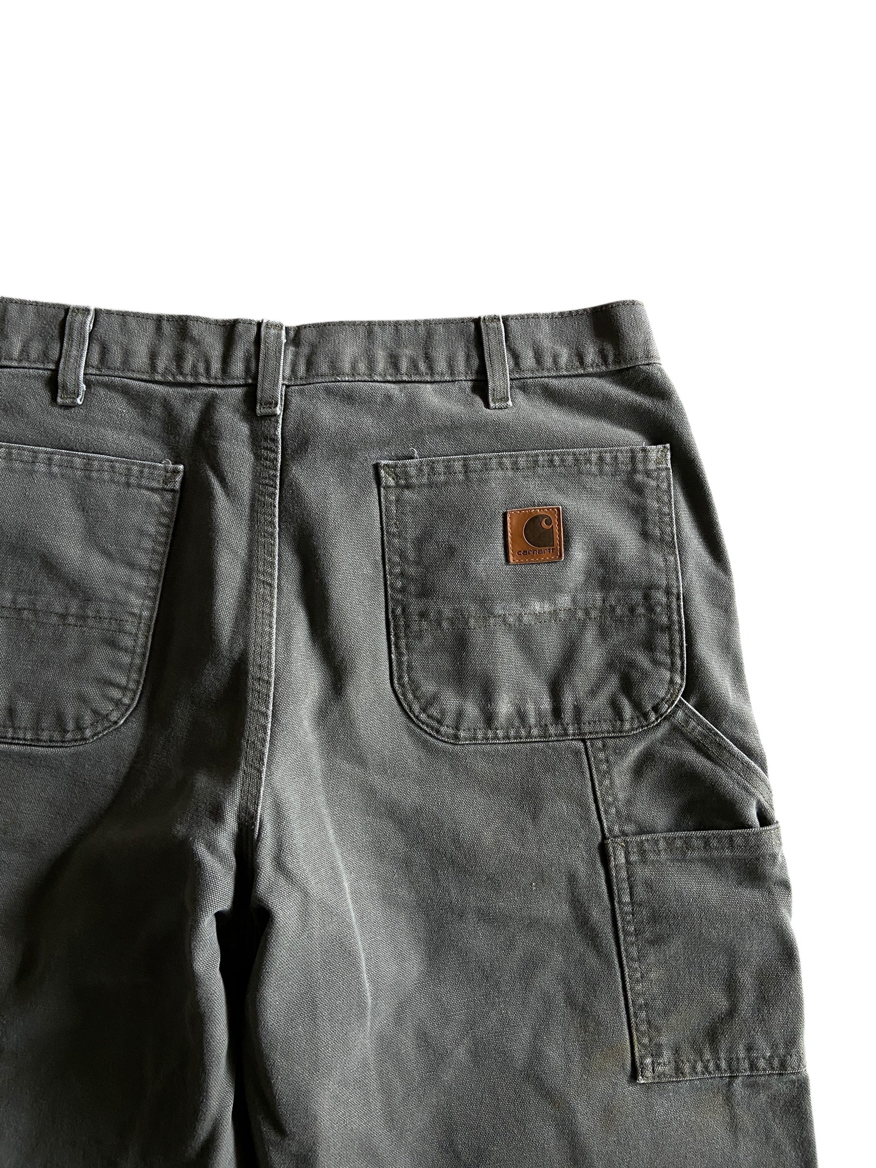 VTG Slate Faded Carhartt Jeans Sz 36x34