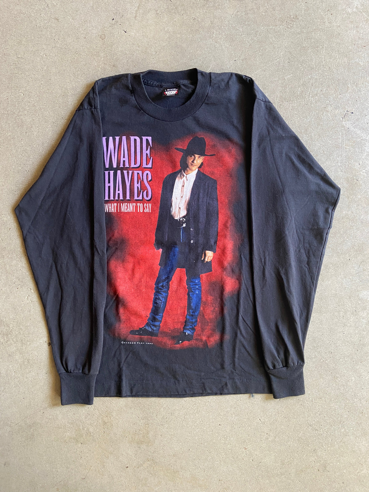 VTG Wade Hayes What I Meant To Say LS Tee Sz M