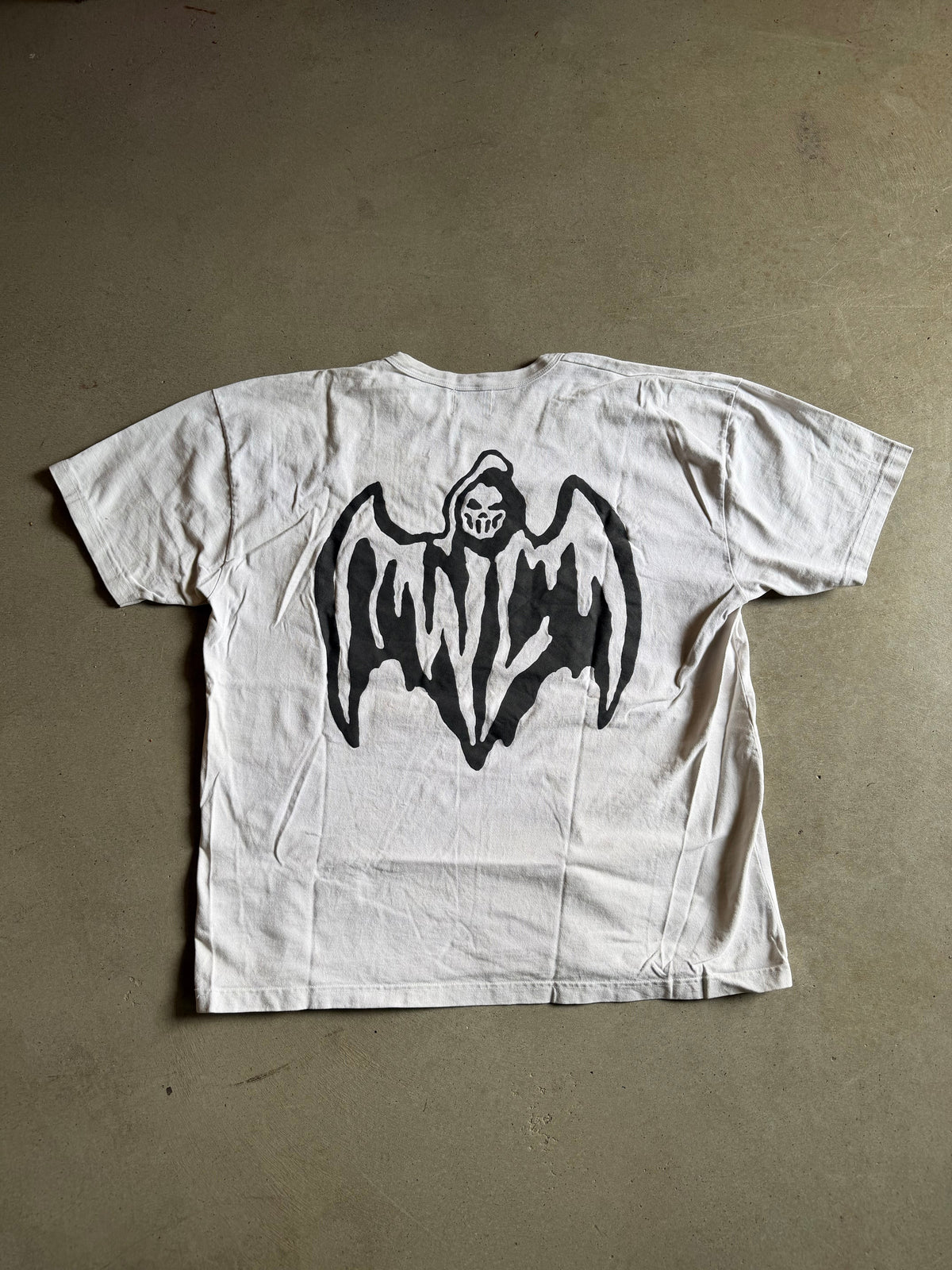 Warren Lotas Big Logo Cream Tee Sz 2XL