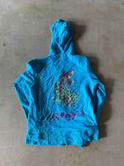 Y2K Ed Hardy Blue Zip Up Hoodie Sz Wmns M