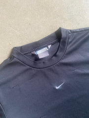 Y2K Nike Gray Tag Black Jersey Top Sz M