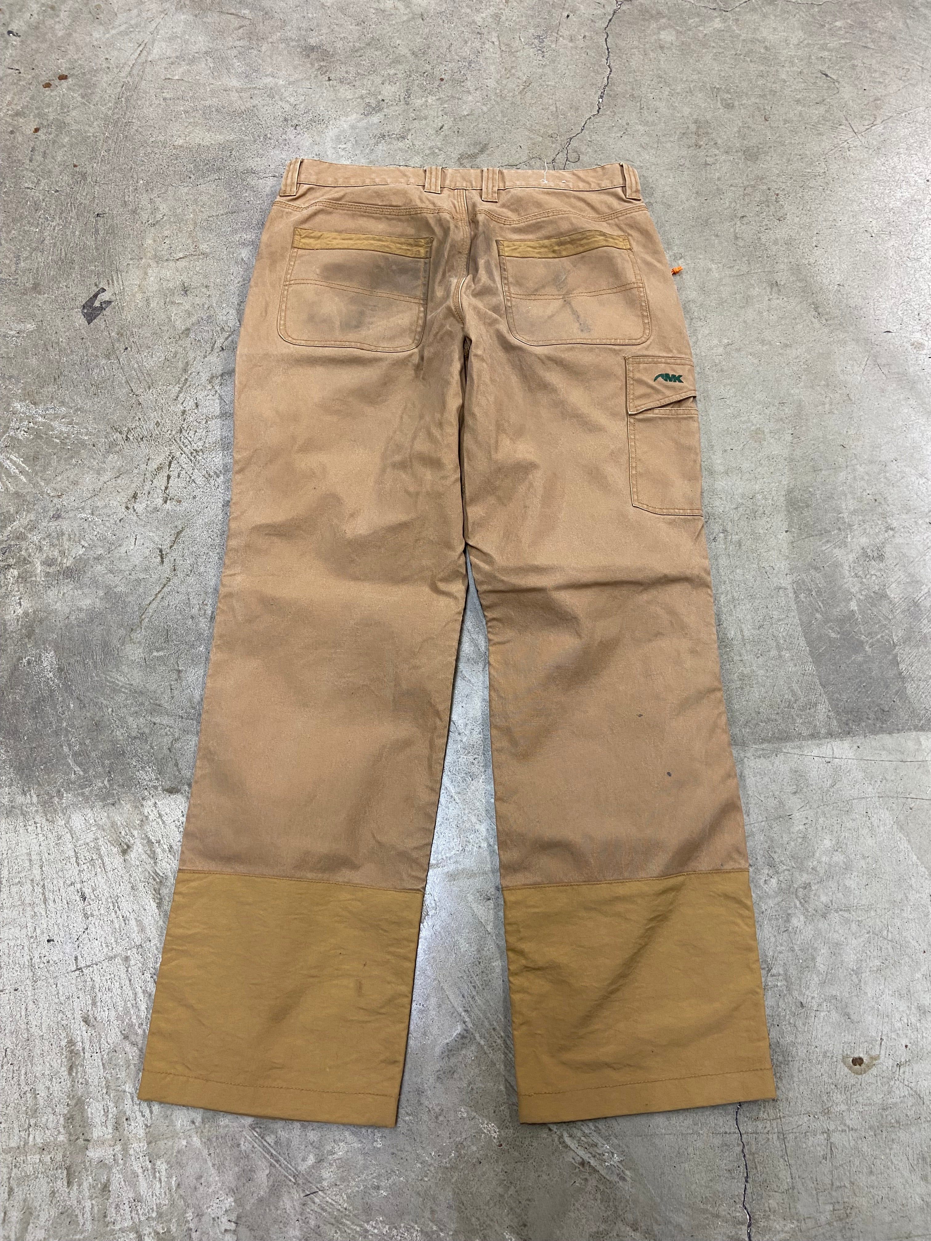 Y2K Mountain Khakis Double Knee Hiking Pants Sz 35x32