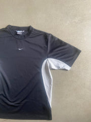 Y2K Nike Gray Tag Black Jersey Top Sz M