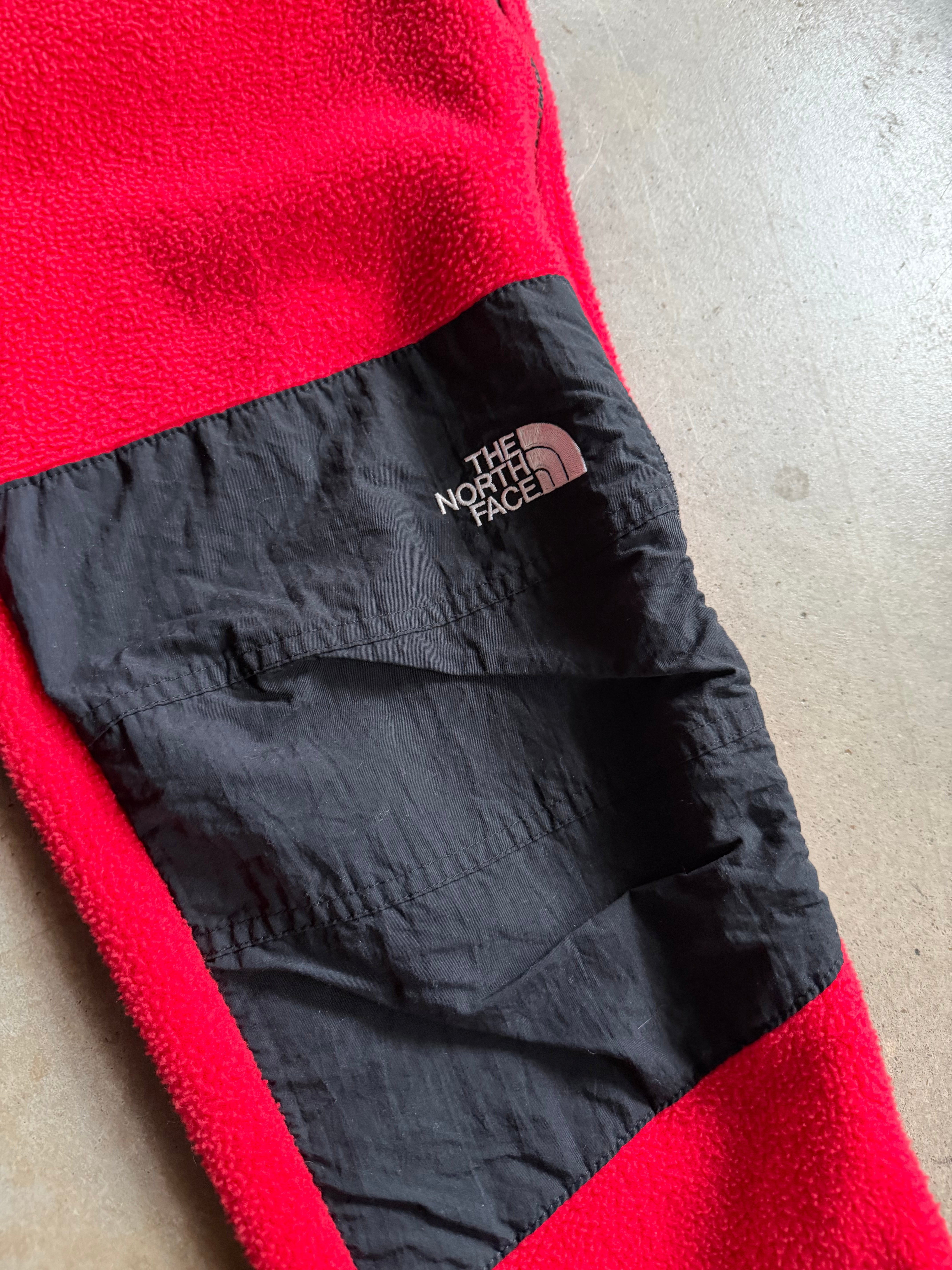VTG The North Face Red Fleece Pants Sz L