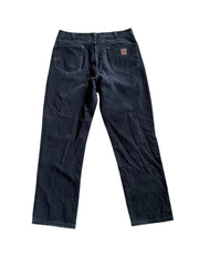 VTG Slightly Distressed Carhartt Black Jeans Sz 38x34