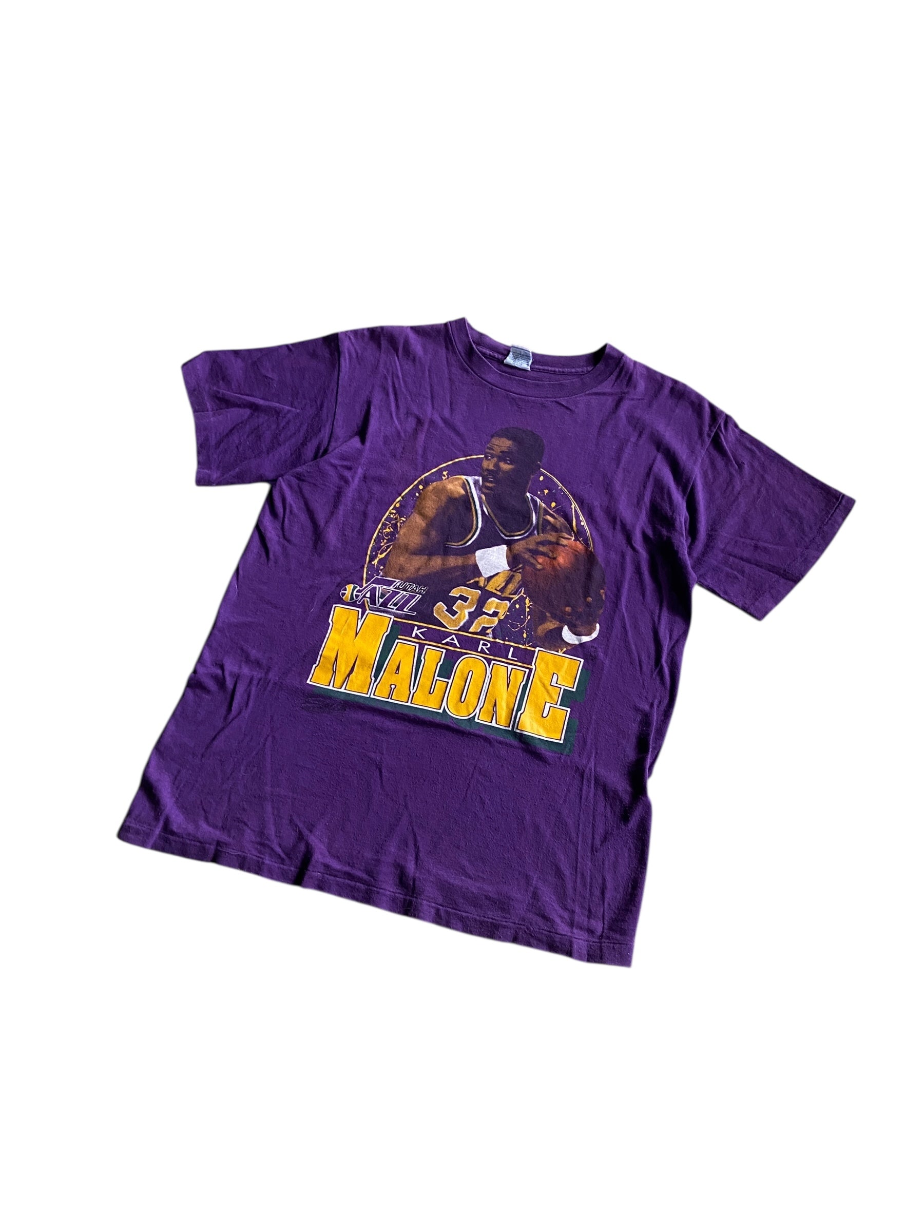 VTG Utah Jazz Karl Malone Salem Tee Sz M