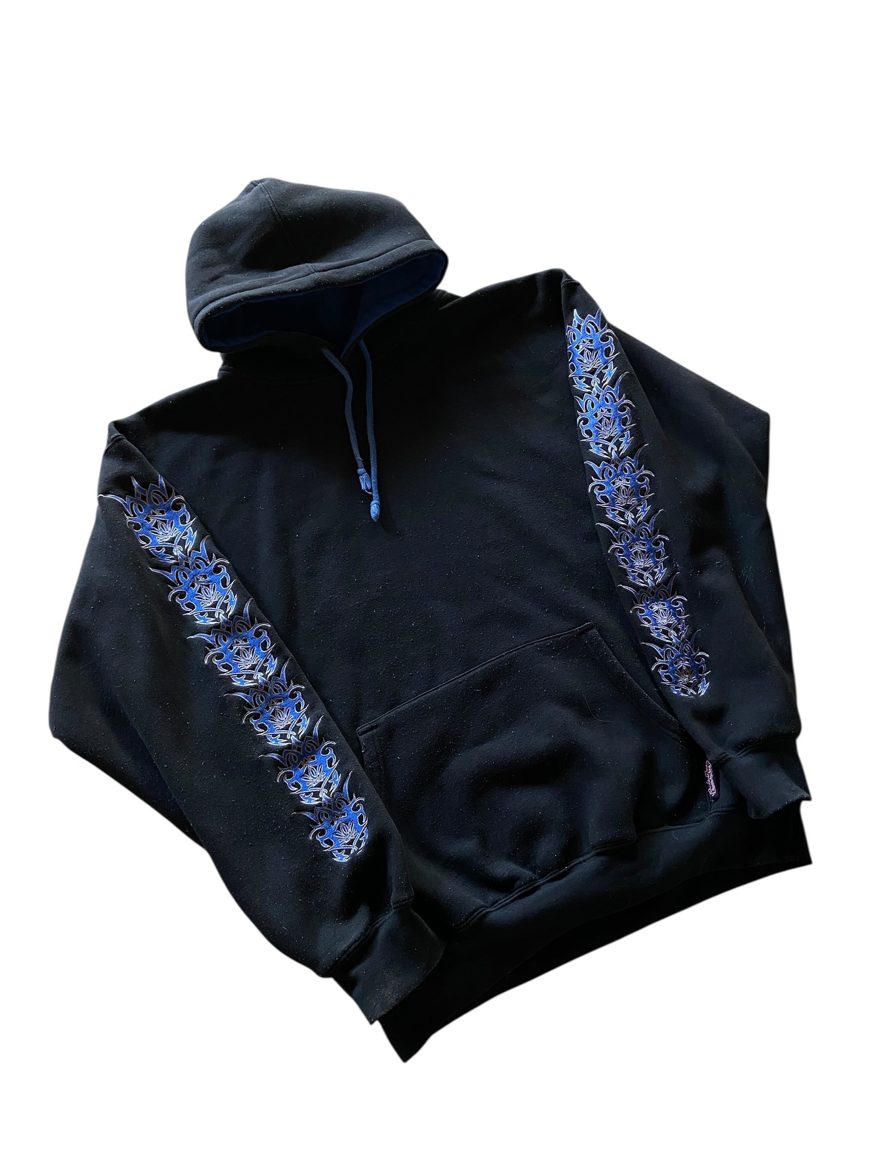 Y2K Sapphire Lounge Affliction Hooded Sweatshirt Sz XL