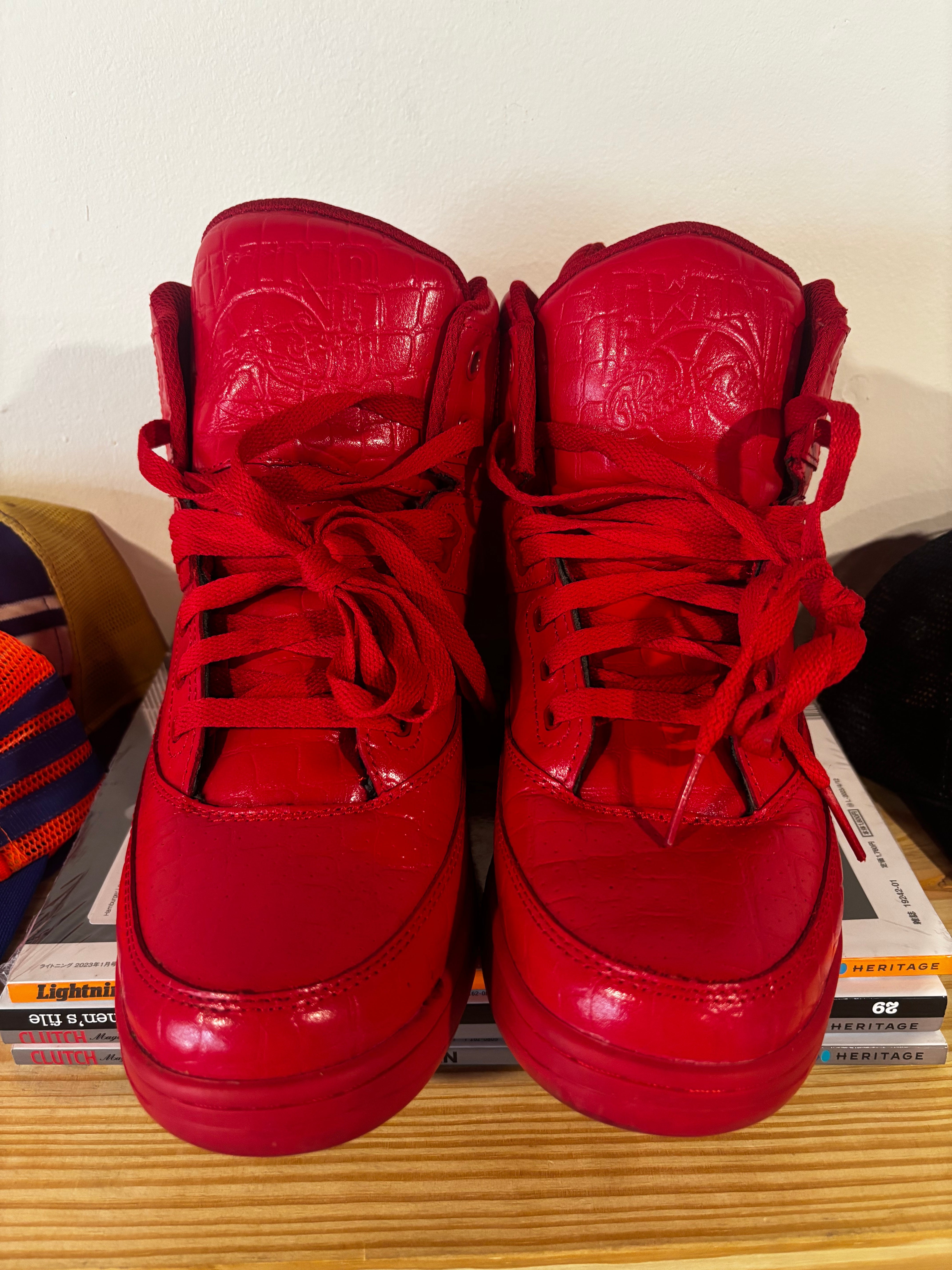 Preowned Ewing 33 Hi Croc Skin Sz 9M