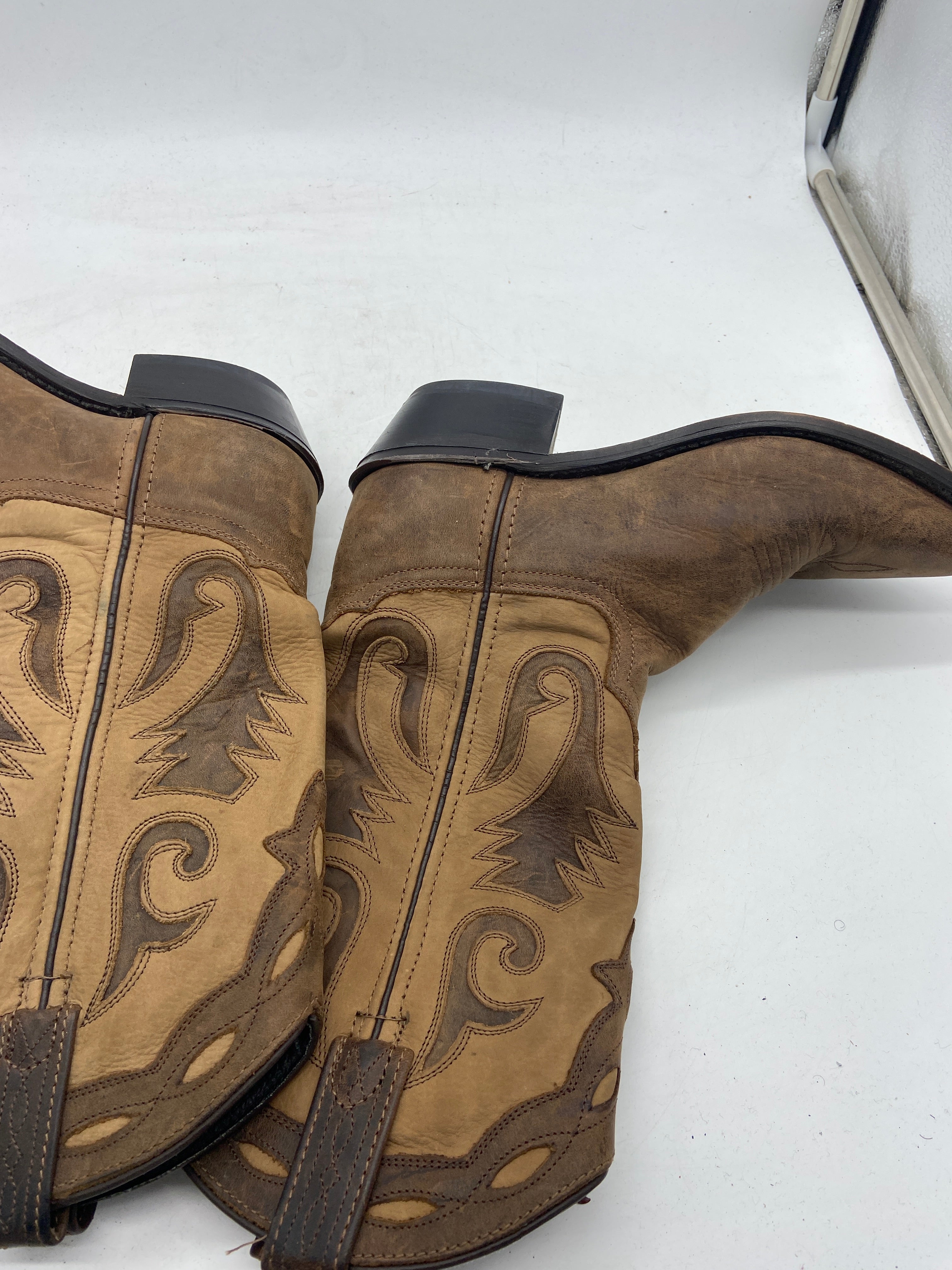 Soft Leather Paneled Cowboy Boots Sz 6.5M/8W
