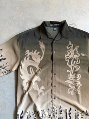 Y2K Box Office Island Button Up Shirt Sz L