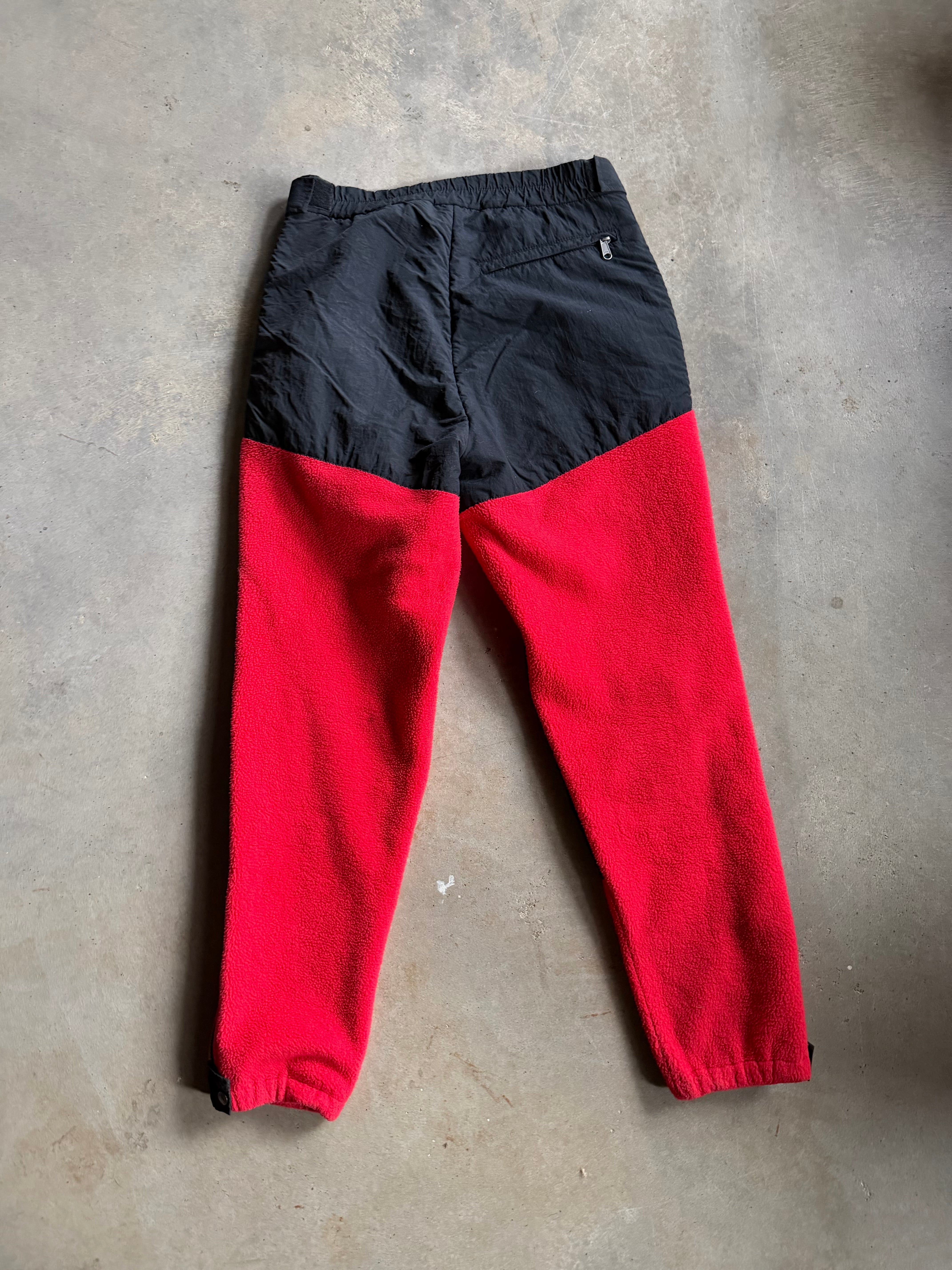 VTG The North Face Red Fleece Pants Sz L