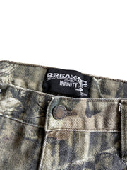 Y2K Break Up Camo Double Knee Jeans Sz 34x30