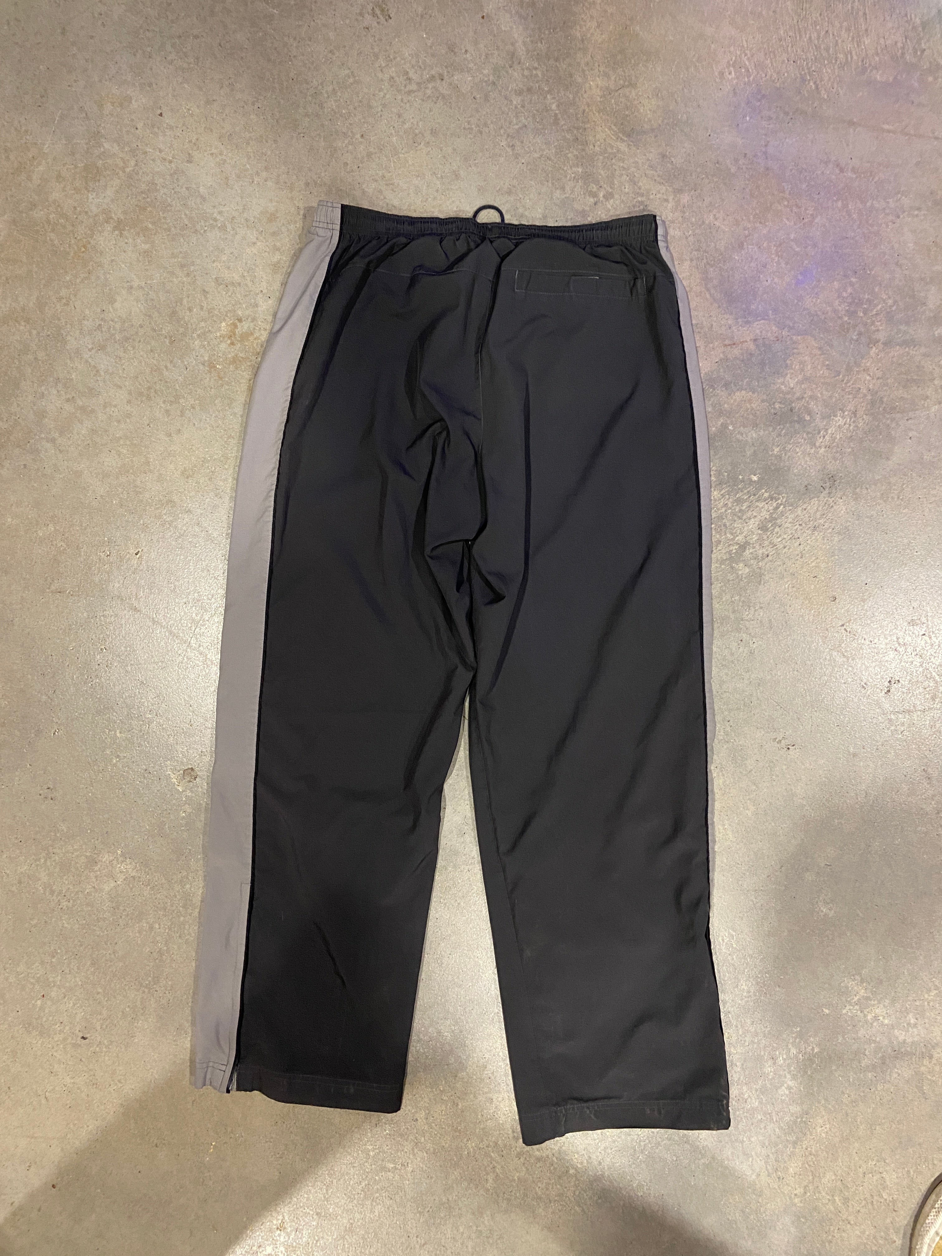Y2K Nike Pinstripe Two Tone Black Track Pants Sz XL