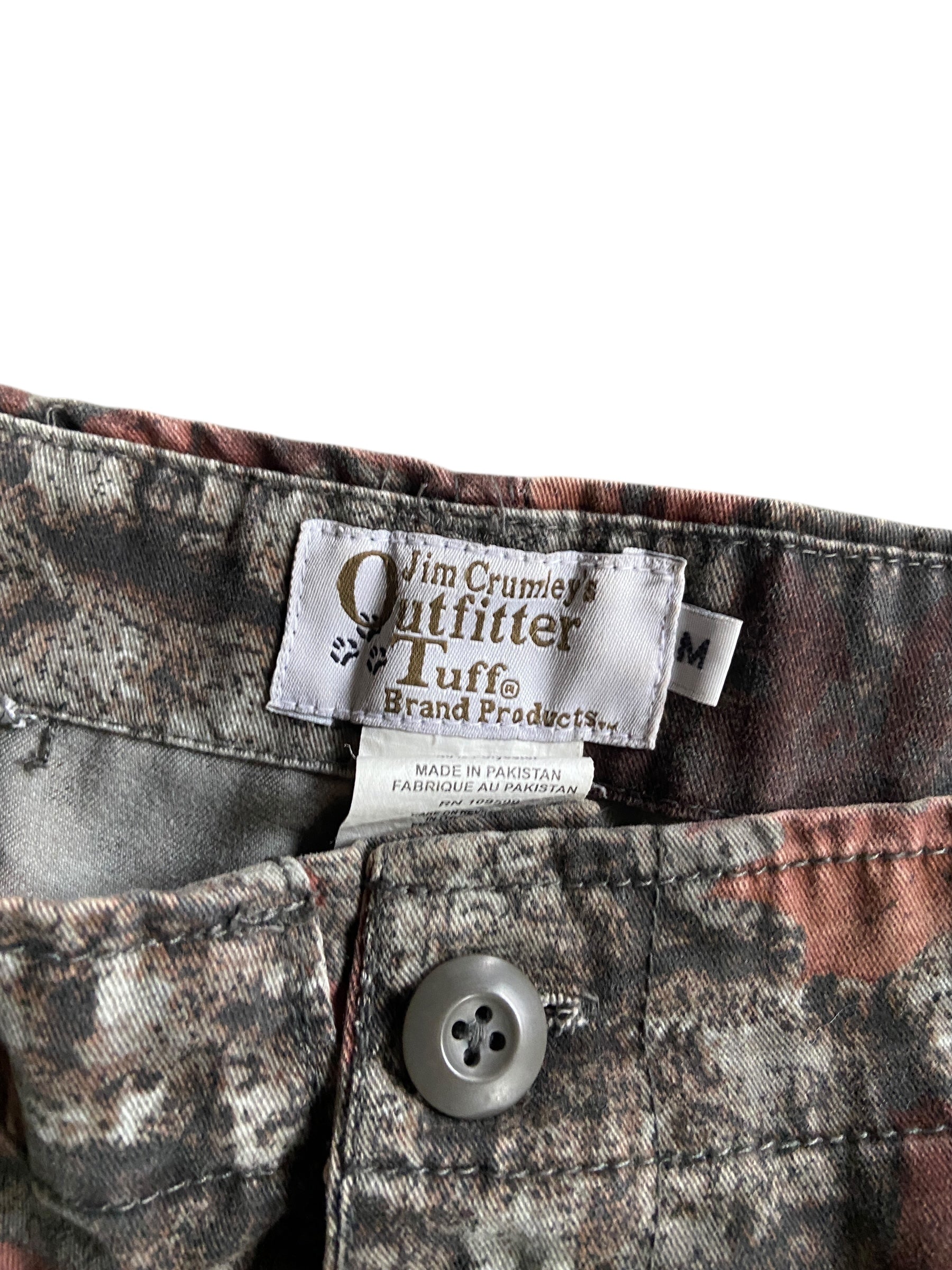 Y2K Jim Crumley's Outfitter Tuff Camo Leaf Pants Sz 36x30