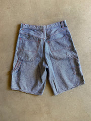 Y2K Red Contrast Stitch Denim Shorts Sz 38