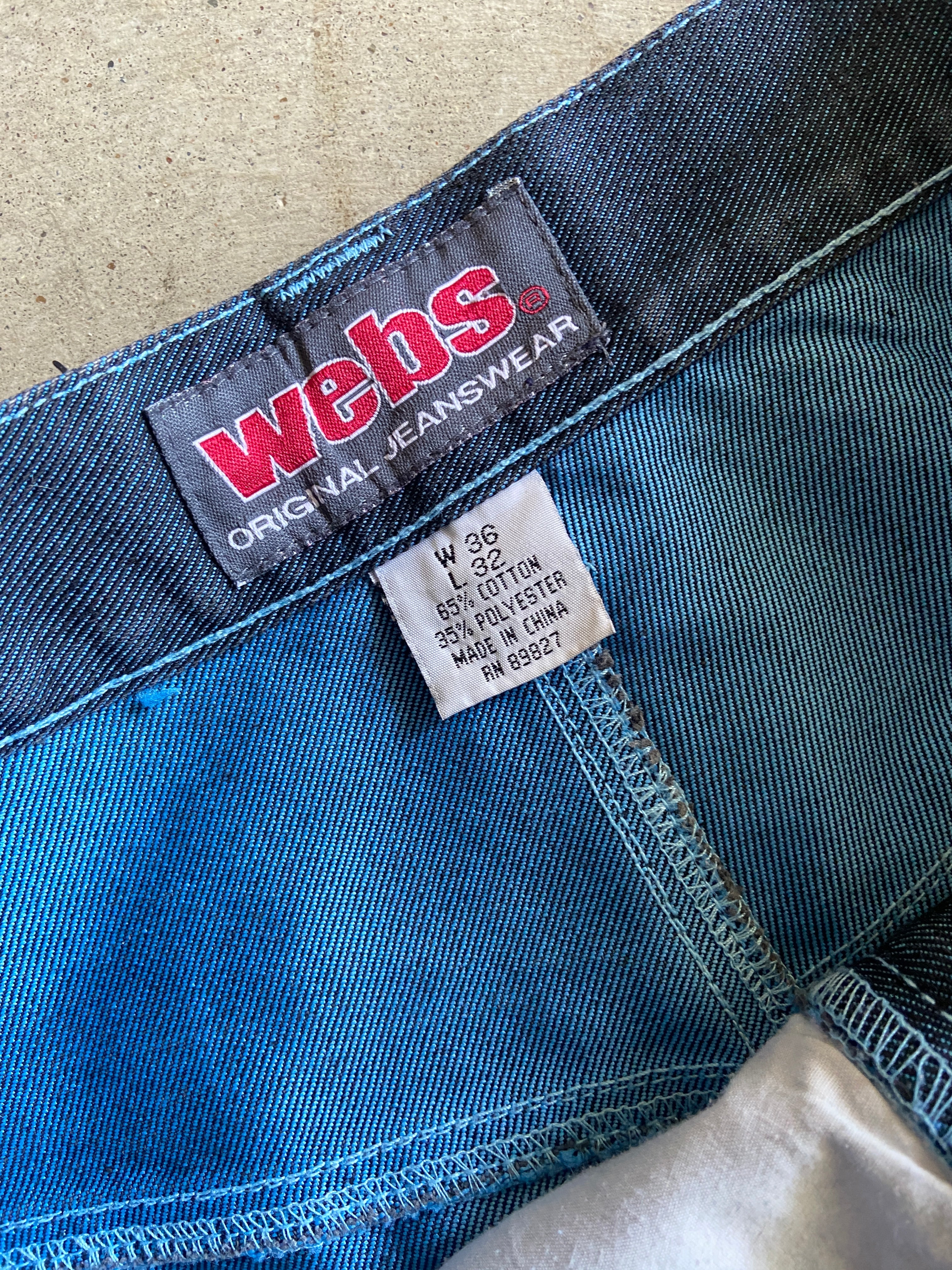 Webs Jeans Blue Denim Pants Sz 36x32