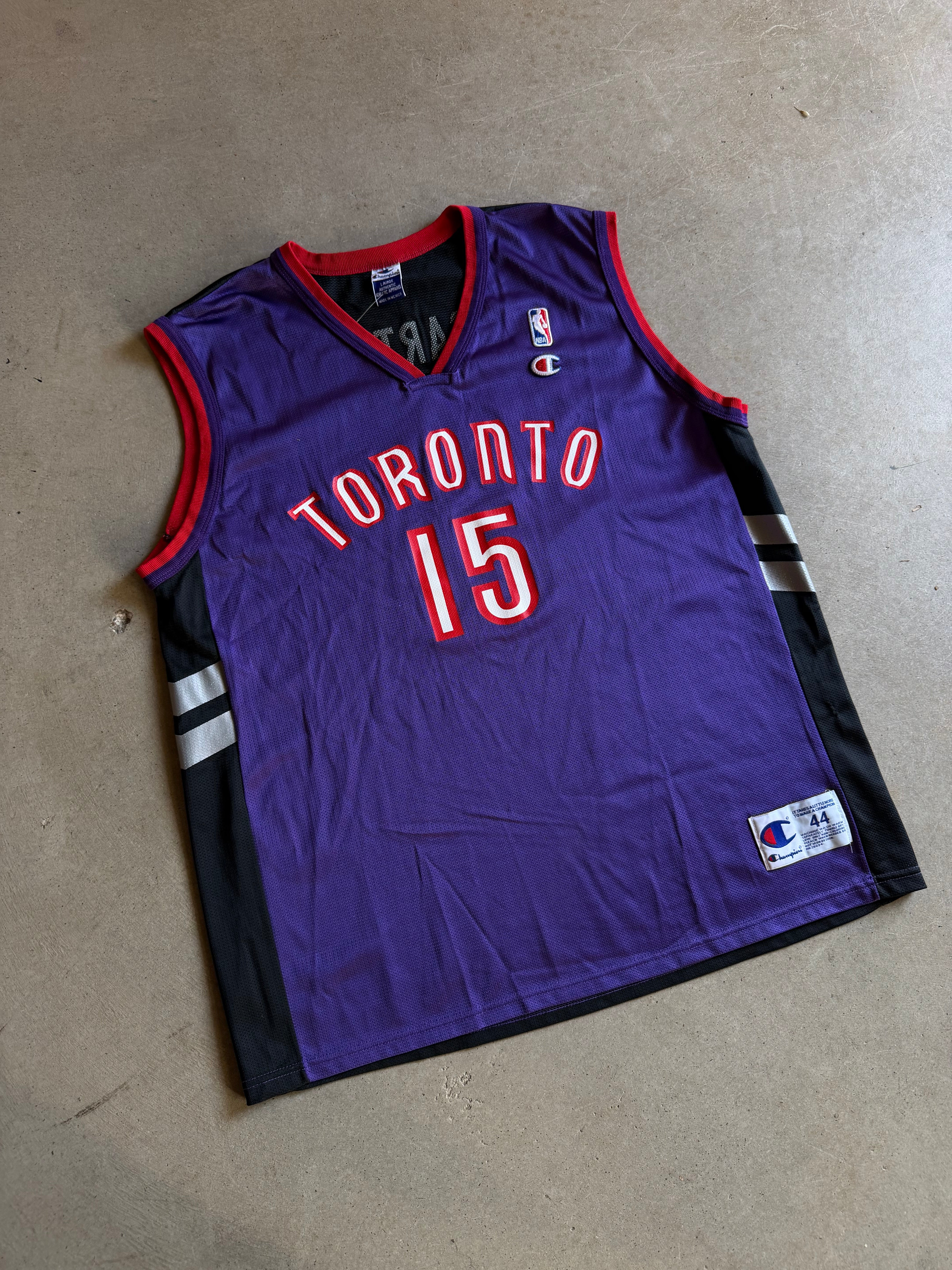 VTG Toronto Raptors Vince Carter Champion Jersey Sz 44