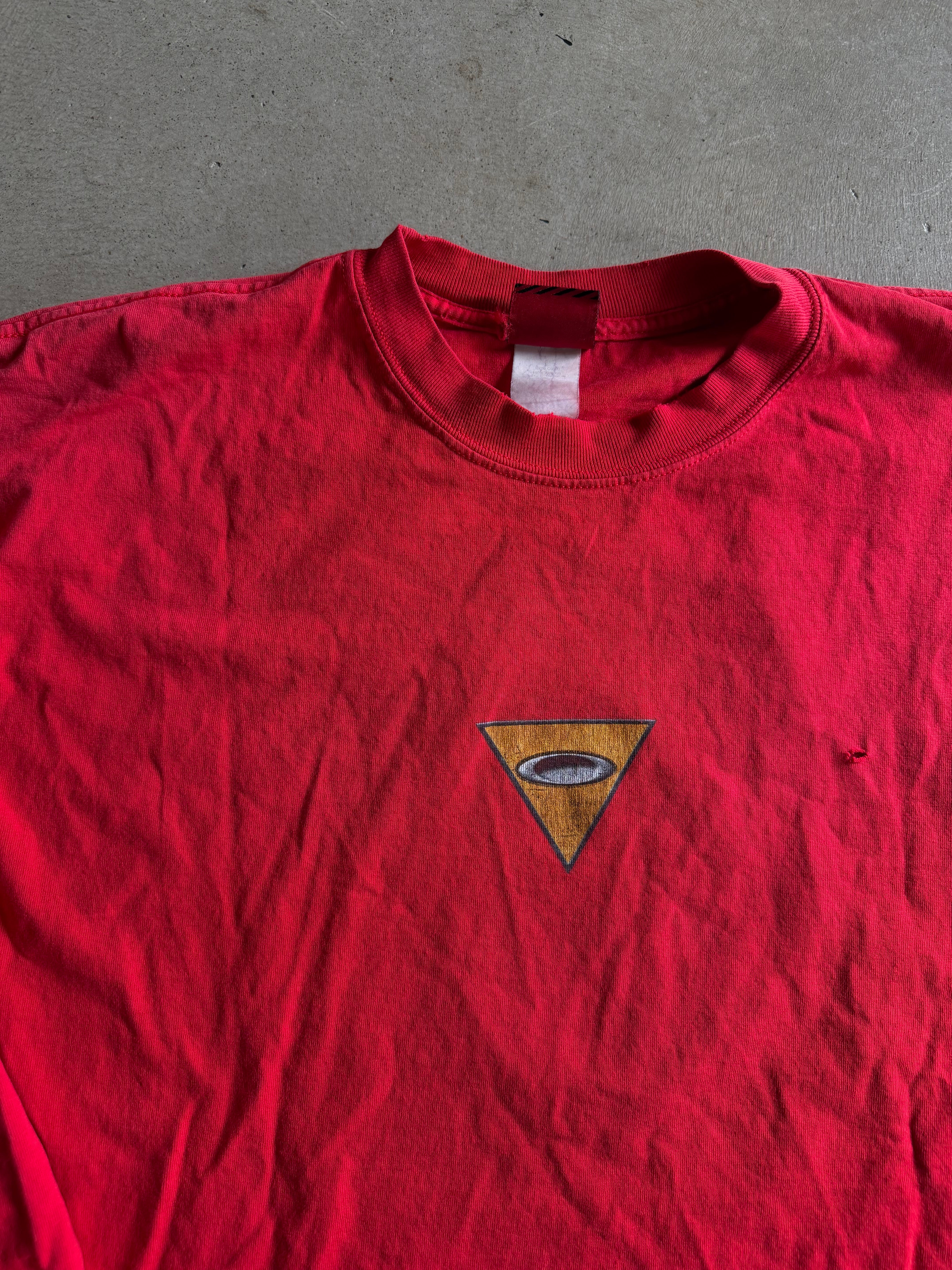 Y2K Oakley Red Triangle LS Tee Sz 2XL