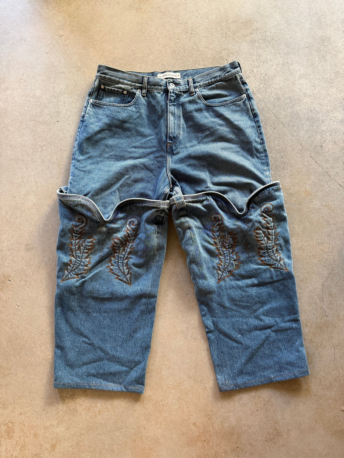 Y/Project Convertible Cowboy Jeans Sz 36x26