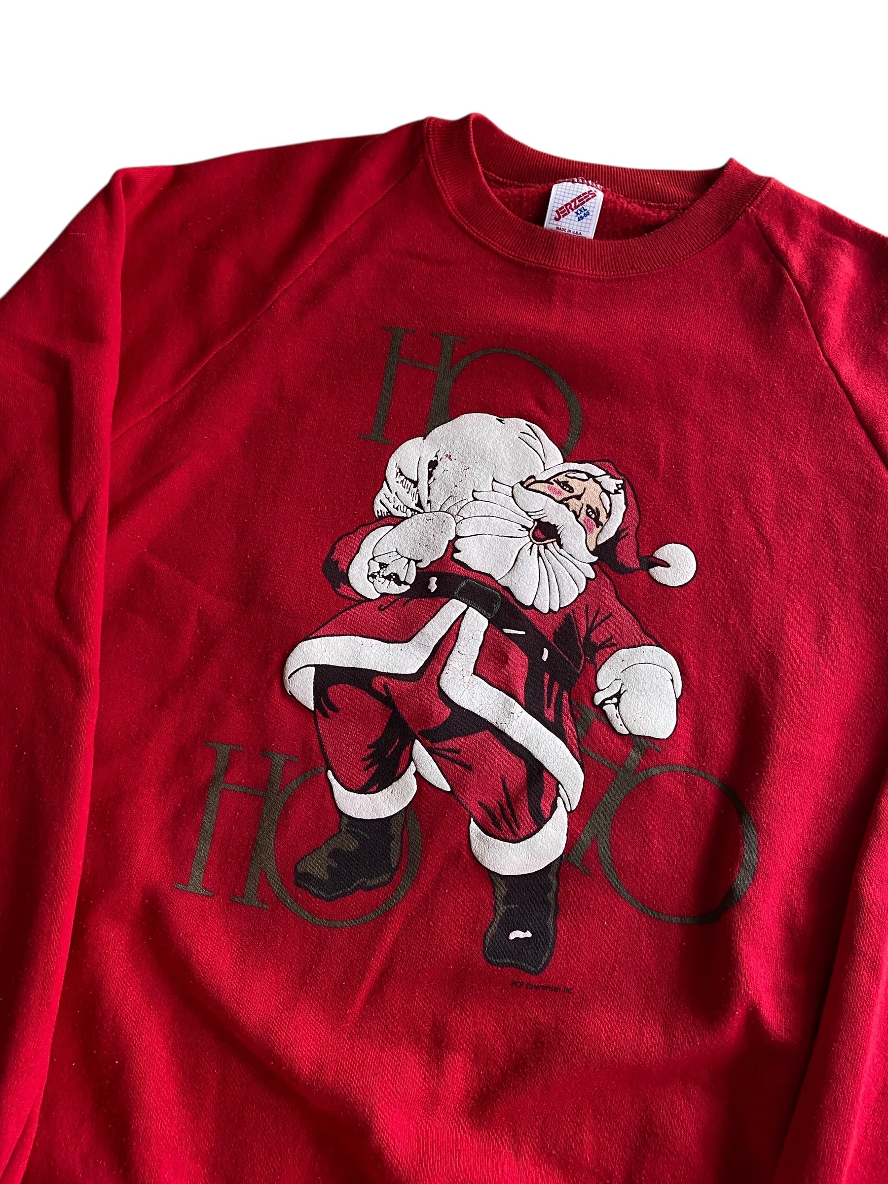 VTG Santa Ho Ho Ho Sweatshirt Sz XL