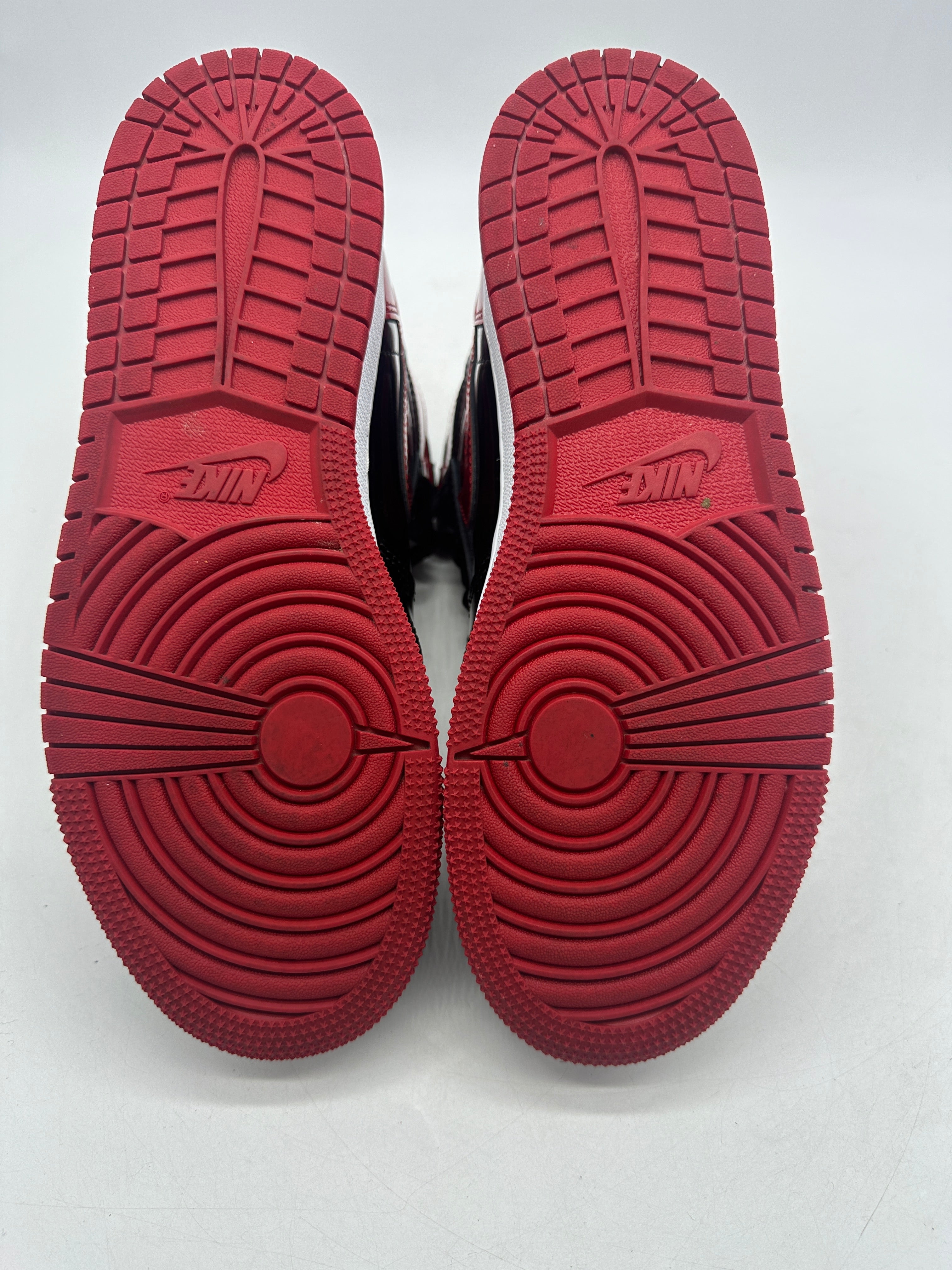 Preowned 2021 Air Jordan 1 Retro High OG GS 'Patent Bred' Sz 6.5Y/8W