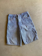 Y2K Red Contrast Stitch Denim Shorts Sz 38